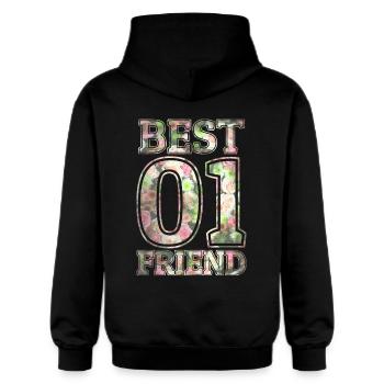 Best Friend - Gildan Unisex Softstyle® Midweight Hoodie - Schwarz - Hinten - Nik (191cm)