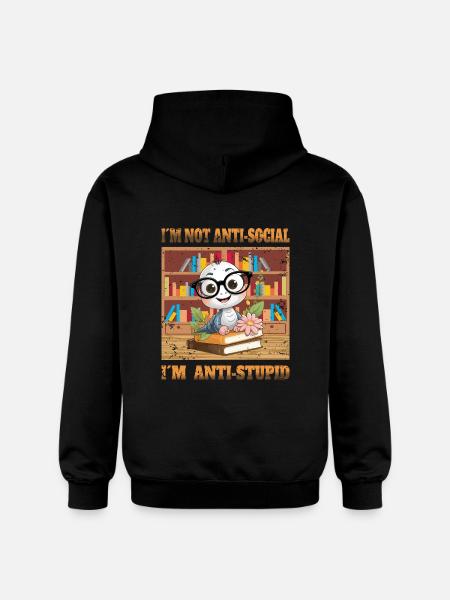 Smart Worm - Gildan Unisex Softstyle® Midweight Hoodie - black