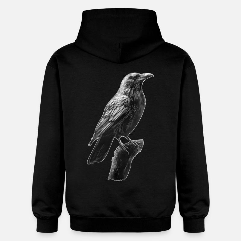 Corbeau - Sweat à capuche Softstyle® Gildan Unisexe - noir