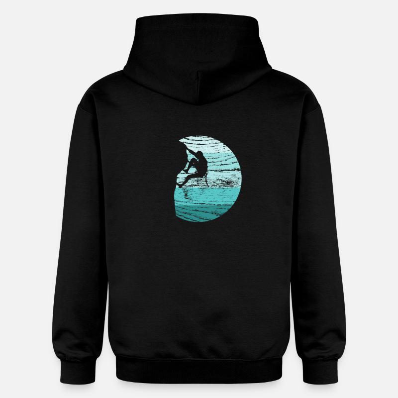 Escaladeurs Boulderer Retro - Sweat à capuche Softstyle® Gildan Unisexe - noir