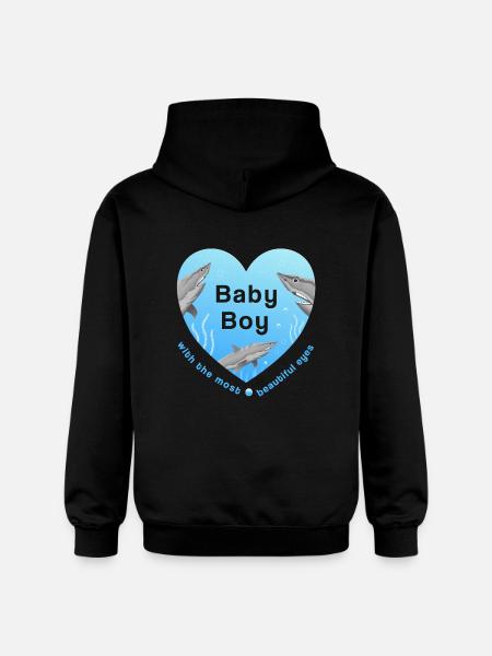 Baby dreng - Gildan Softstyle® Midweight unisex-hoodie - sort
