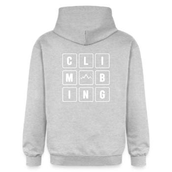 Escalade du sommet du Bergfex en rappel - Sweat à capuche Softstyle® Gildan Unisexe - gris clair chiné - Dos - Liana (172cm)