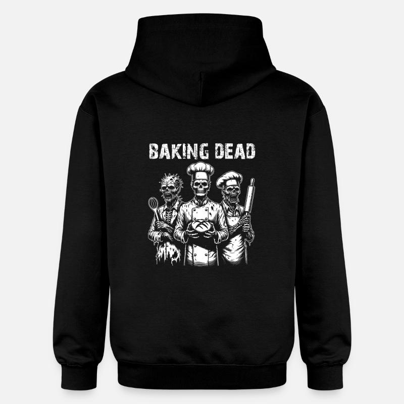 Zombie Baker Creepy Baker - Gildan Unisex Softstyle® Midweight Hoodie - black