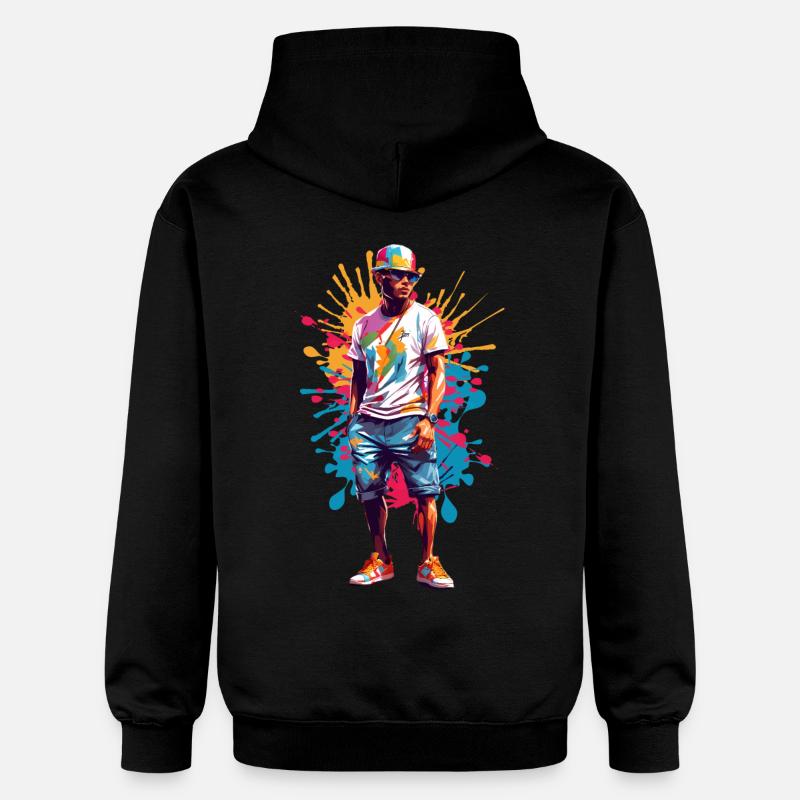 Hipsters cool - Sweat à capuche Softstyle® Gildan Unisexe - noir