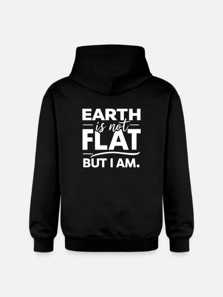 Satire Flat Earth Ironic Jokes - Gildan Unisex Softstyle® Midweight Hoodie - black