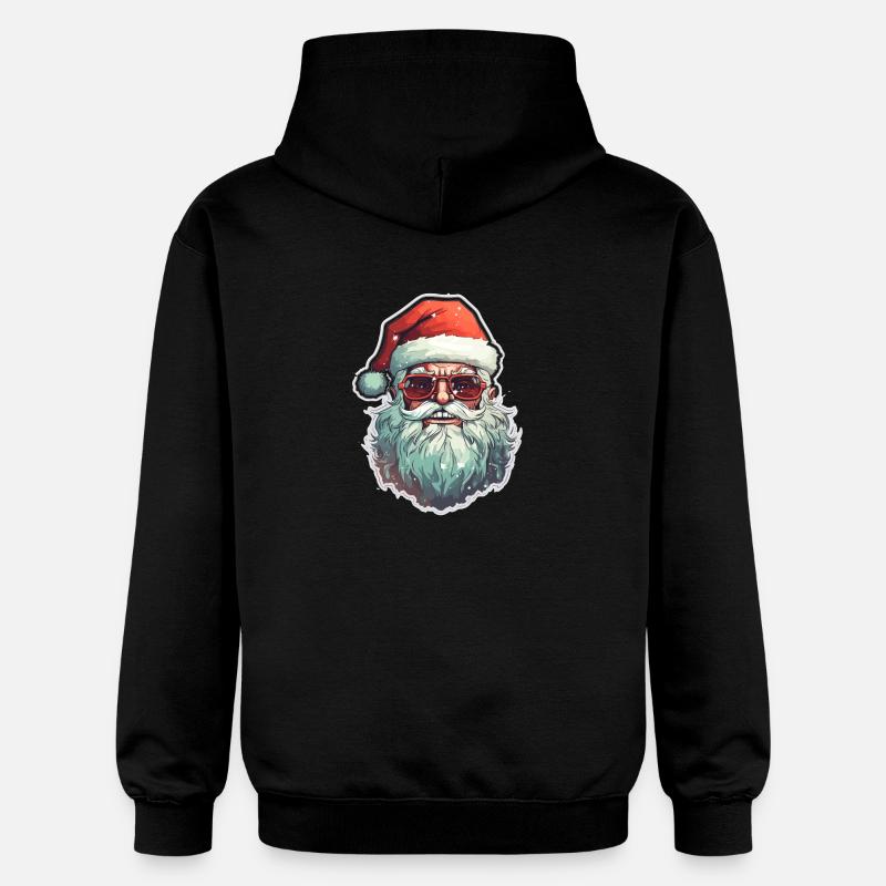 Père Noël - illustration - Sweat à capuche Softstyle® Gildan Unisexe - noir