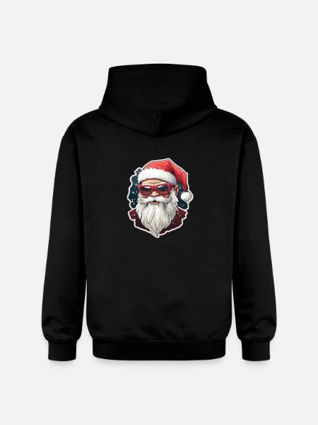 Weihnachtsmann - Illustration - Gildan Unisex Softstyle® Midweight Hoodie - Schwarz
