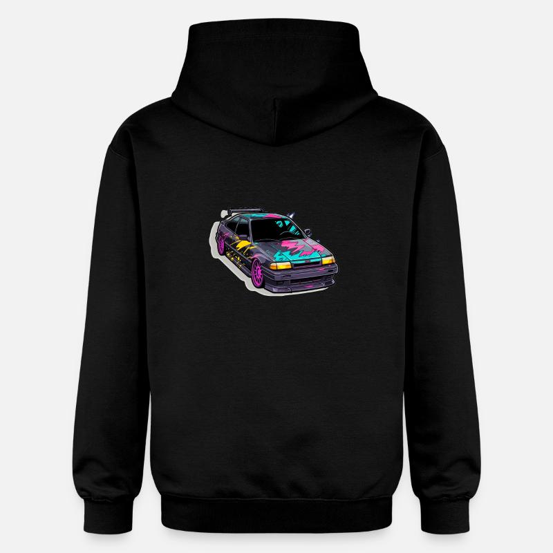 Voiture - Illustration - Sweat à capuche Softstyle® Gildan Unisexe - noir