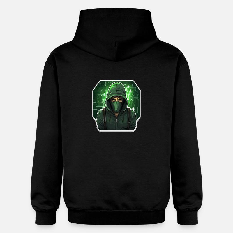 Hacker éthique - Illustration - Sweat à capuche Softstyle® Gildan Unisexe - noir