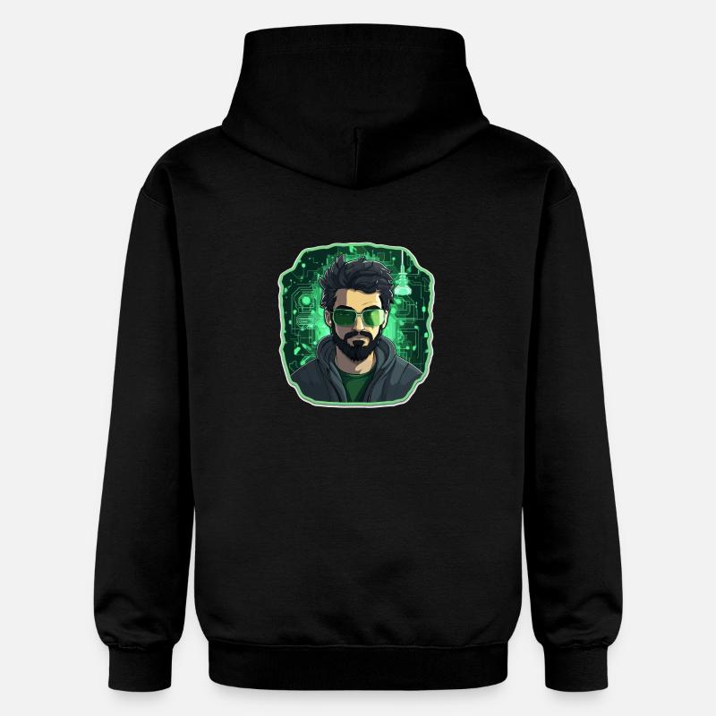 Hacker éthique - Illustration - Sweat à capuche Softstyle® Gildan Unisexe - noir