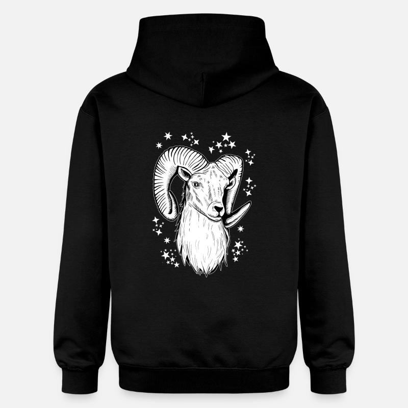Astrologie Bélier Anniversaire - Sweat à capuche Softstyle® Gildan Unisexe - noir