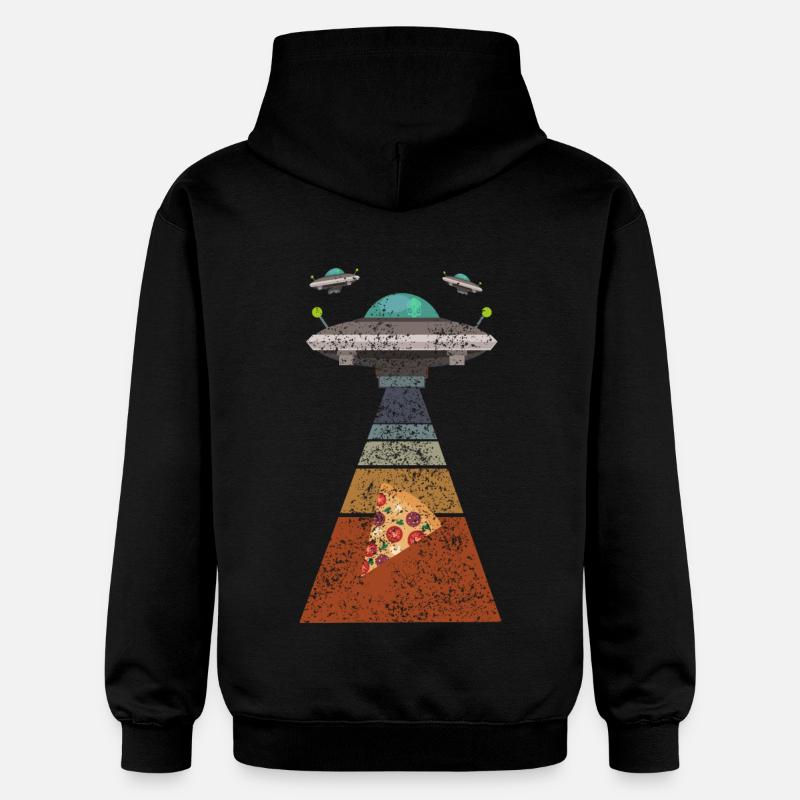 Pizza Ufo - Sweat à capuche Softstyle® Gildan Unisexe - noir