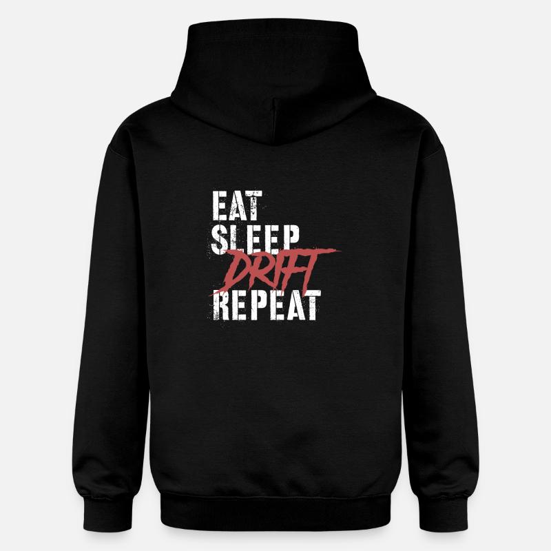 Manger Sleep Drift Répéter - Sweat à capuche Softstyle® Gildan Unisexe - noir