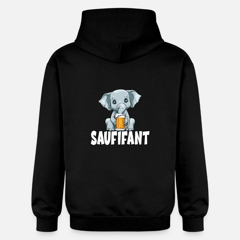 für einen Biertrinker und - Gildan Unisex Softstyle® Midweight Hoodie - Schwarz