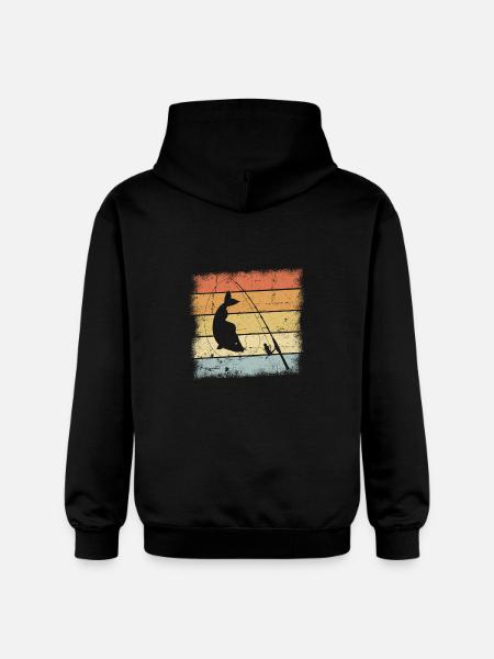 Conception rétro de pêche - Sweat à capuche Softstyle® Gildan Unisexe - noir