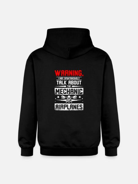 Parlez du mécanicien d’avions - Sweat à capuche Softstyle® Gildan Unisexe - noir
