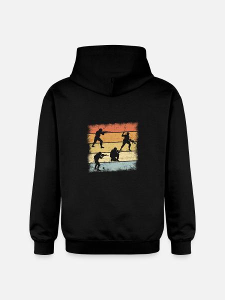 Soldier Retro - Gildan Unisex Softstyle® Midweight Hoodie - black