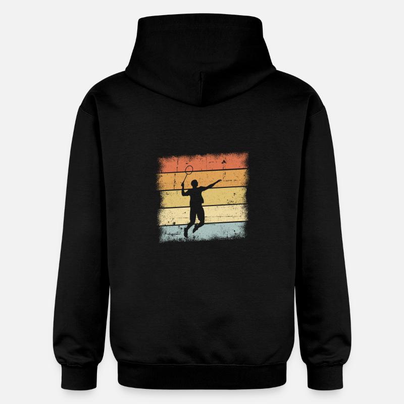Badminton Rétro - Sweat à capuche Softstyle® Gildan Unisexe - noir