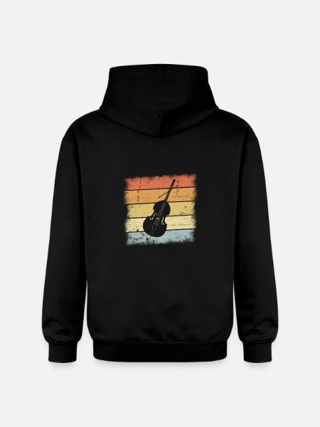 Contrebasse Rétro - Sweat à capuche Softstyle® Gildan Unisexe - noir