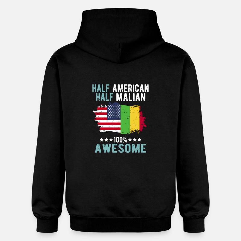 Moitié américain moitié malien - Sweat à capuche Softstyle® Gildan Unisexe - noir