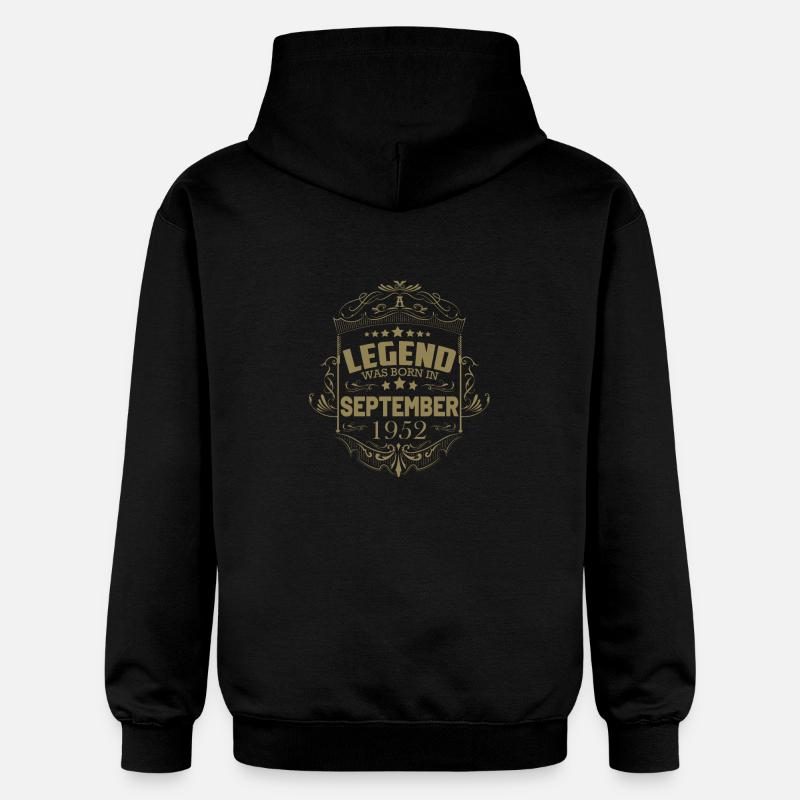 Cadeaux d’anniversaire Septembre 1952 Dames - Sweat à capuche Softstyle® Gildan Unisexe - noir