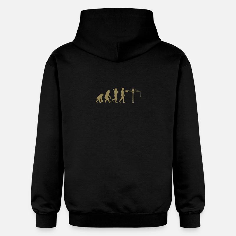 Crane operator Evolution - Gildan Unisex Softstyle® Midweight Hoodie - black