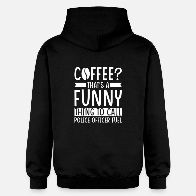 Policeman Coffee Disant - Sweat à capuche Softstyle® Gildan Unisexe - noir