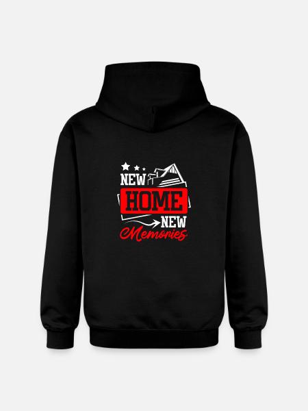 New home new memories - Gildan Unisex Softstyle® Midweight Hoodie - black