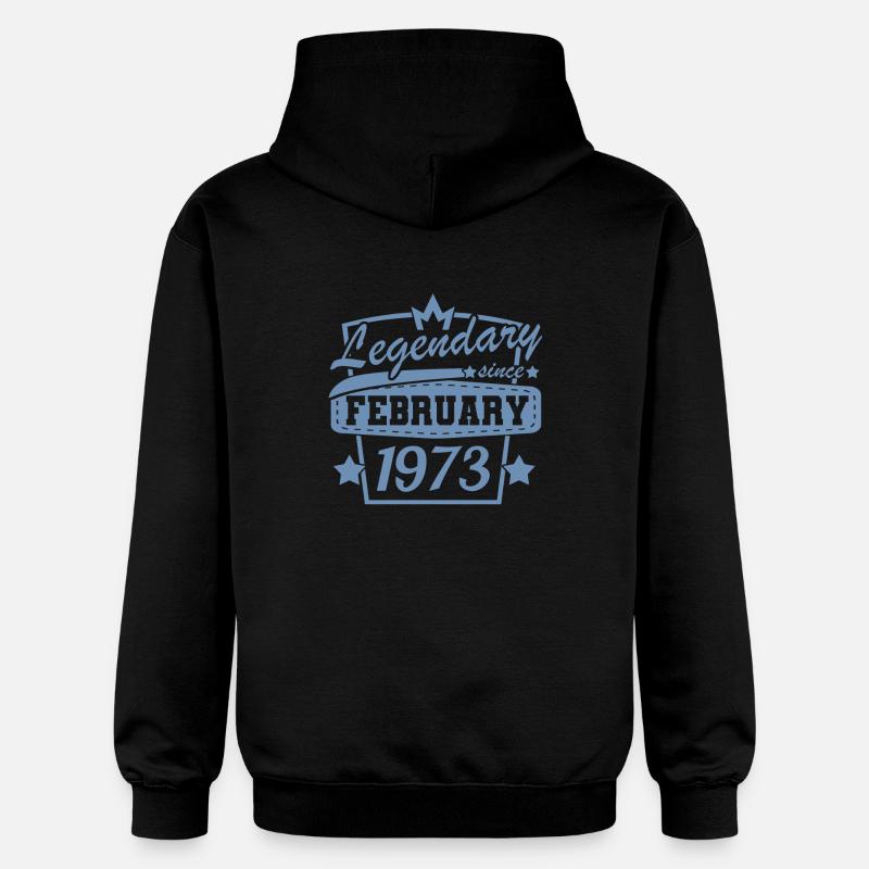Février 1973 Rétro Anniversaire - Sweat à capuche Softstyle® Gildan Unisexe - noir