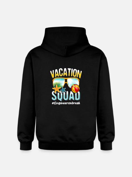 Engineer Vacation Squad #Engineeronbreak - Gildan Unisex Softstyle® Midweight Hoodie - black
