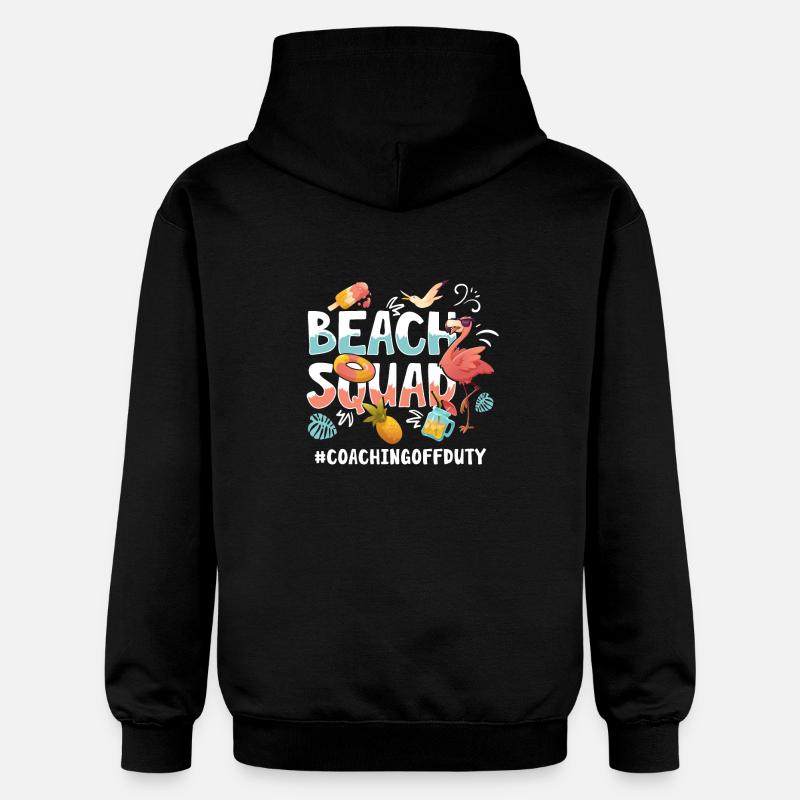 Coaching Vacation Beach Group - Gildan Unisex Softstyle® Midweight Hoodie - black