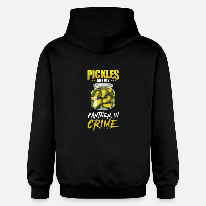 Pickles Lover concombre mariné cadeau - Sweat à capuche Softstyle® Gildan Unisexe - noir