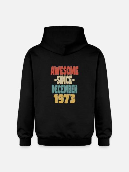 Awesome December 1973 - Gildan Unisex Softstyle® Midweight Hoodie - black