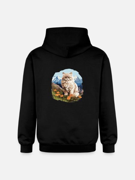 Chat persan Perser Katze - Sweat à capuche Softstyle® Gildan Unisexe - noir