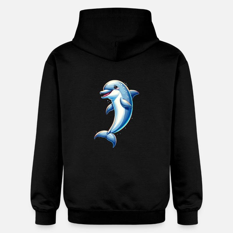 Dauphin Océan - Sweat à capuche Softstyle® Gildan Unisexe - noir