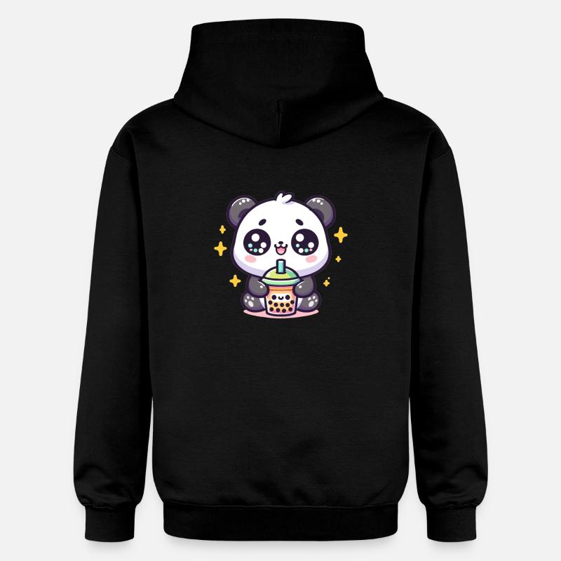Panda Bubble Tea Boba Kawaii - Sweat à capuche Softstyle® Gildan Unisexe - noir