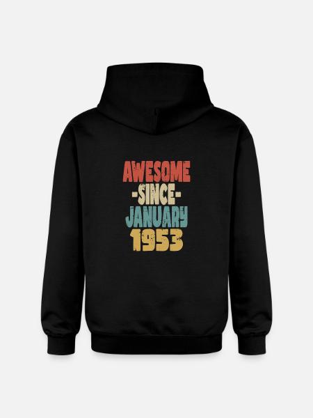 Awesome January 1953 - Gildan Unisex Softstyle® Midweight Hoodie - black