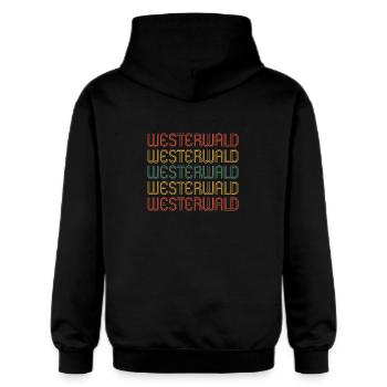 Westerwald - Gildan Unisex Softstyle® Midweight Hoodie - Schwarz - Hinten - Nik (191cm)