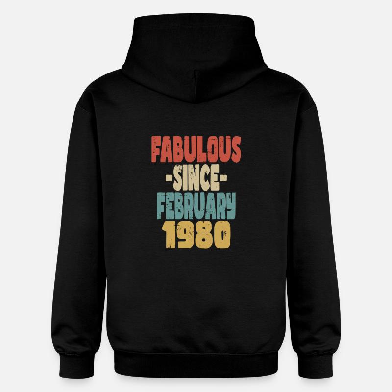 Fabuleux Février 1980 - Sweat à capuche Softstyle® Gildan Unisexe - noir