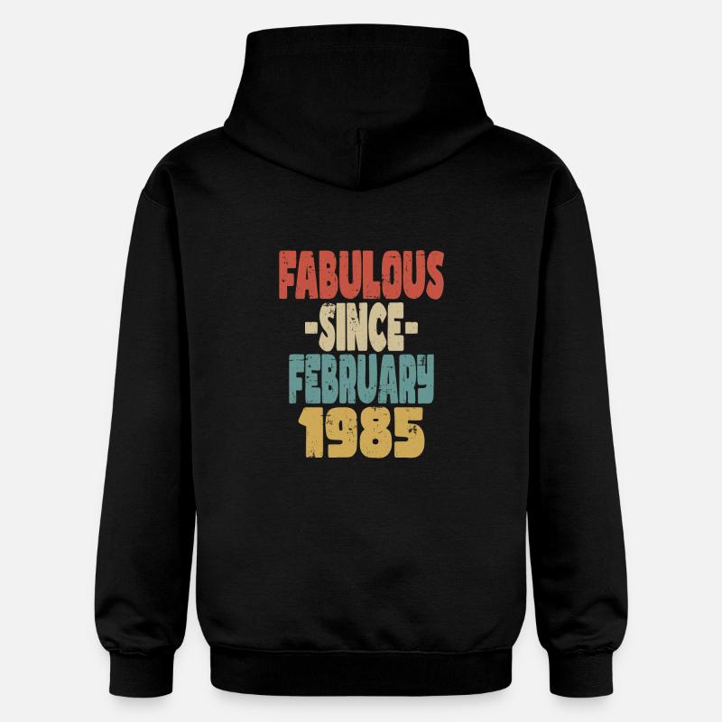 Fabuleux Février 1985 - Sweat à capuche Softstyle® Gildan Unisexe - noir