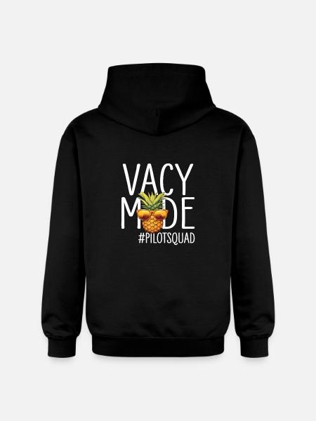Pilot Vacation Vacy Mode Pilotsquad - Gildan Unisex Softstyle® Midweight Hoodie - black