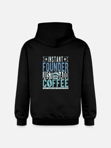 Instant Founder Just Add Coffee - Gildan Unisex Softstyle® Midweight Hoodie - black