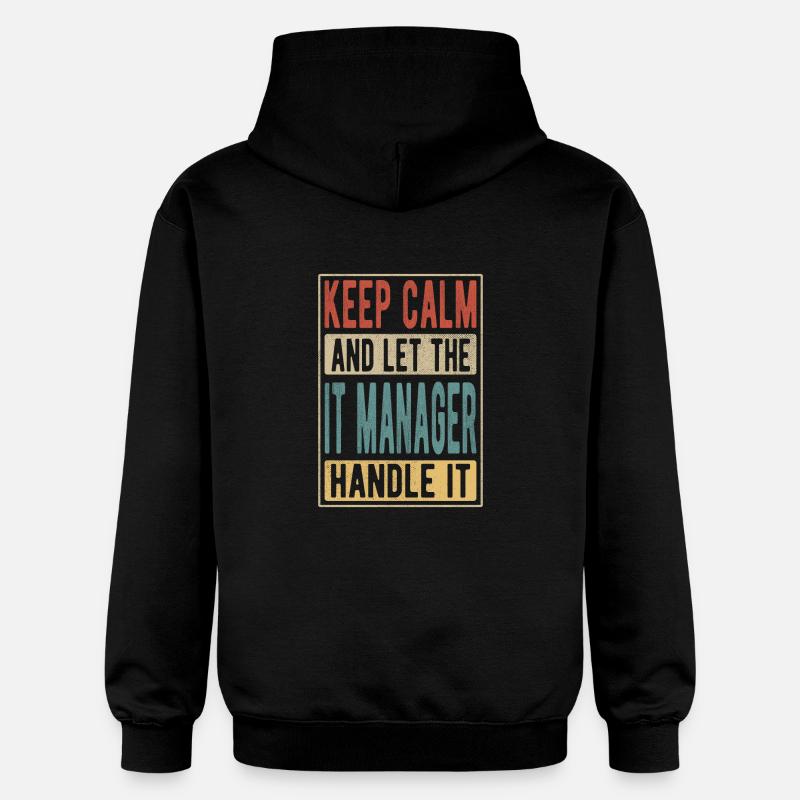 It Manager Retro Gift - Gildan Unisex Softstyle® Midweight Hoodie - black