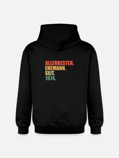 Best husband since 1974 50th wedding anniversary - Gildan Unisex Softstyle® Midweight Hoodie - black