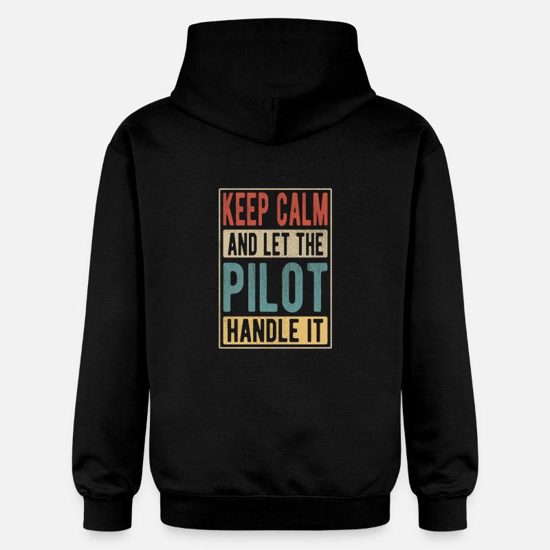 Cadeau rétro pilote - Sweat à capuche Softstyle® Gildan Unisexe - noir