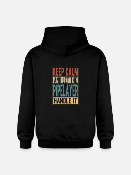 Pipelayer Retro Gift - Gildan Unisex Softstyle® Midweight Hoodie - black
