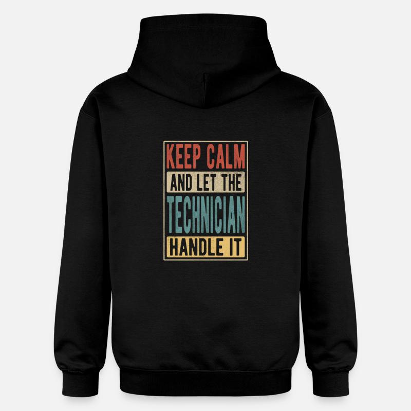 Cadeau rétro de technicien - Sweat à capuche Softstyle® Gildan Unisexe - noir