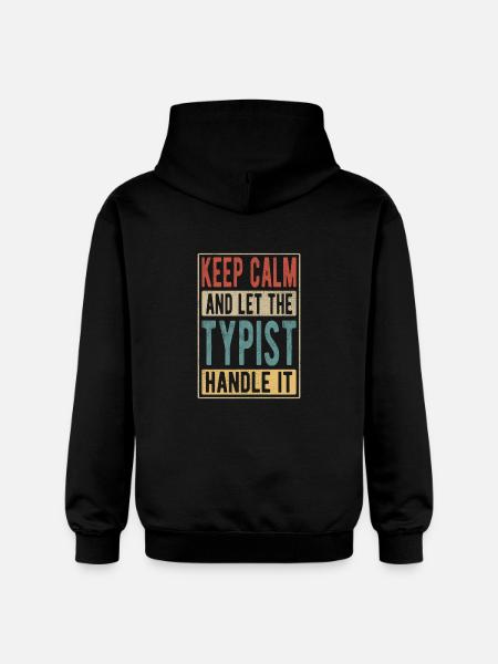 Typist Retro Gift - Gildan Unisex Softstyle® Midweight Hoodie - black