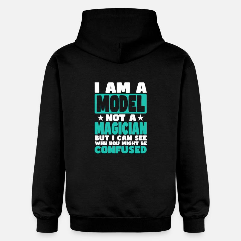 Modèle - Sweat à capuche Softstyle® Gildan Unisexe - noir