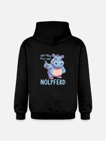 Hippo Hippo Complain Complainer Nölpferd - Gildan Unisex Softstyle® Midweight Hoodie - black